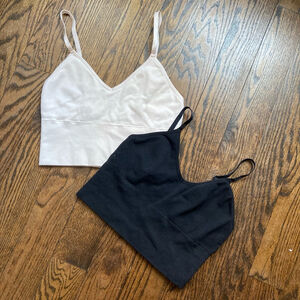 Capezio Bra Top Women's Size Large Black Beige